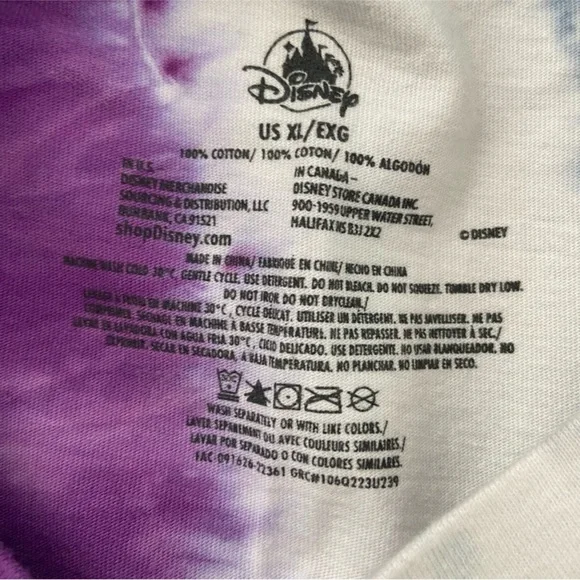 Disney Cheshire Cat Tie Dye Shirt Top NWOT - Picture 4 of 5